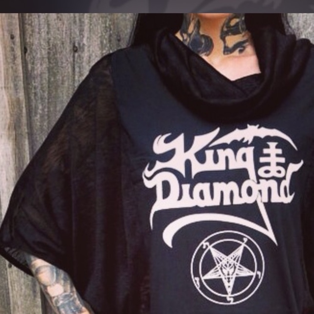 King Diamond Reworked Cowel Neck Crop